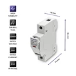 Obraz 4/6 - Qoltec Základňa poistky s diódou + DC poistka| 1P|1000V |20A |10x38 |solárne