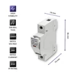 Obraz 4/8 - Qoltec základňa poistky s diódou + DC poistka | 1P | 1000V | 30A | 10x38 | solárny