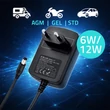 Kép 2/8 - Qoltec Automatikus töltő AGM GEL STD akkumulátorokhoz | 6V/12V töltő | 6W | 5.5x2.1 | 1.8m kábel
