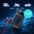 Obraz 2/7 - Qoltec Automatická nabíjačka batérií AGM GEL STD | Nabíjačka 12V | 2A | 24W | 5.5x2.1 | 1.8m kábel