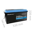 Obraz 7/8 - LiFePO4 lítium-železofosfátová batéria Qoltec | 12,8V | 200Ah | 2560Wh | BMS