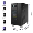 Kép 4/10 - Qoltec Szünetmentes Tápegység UPS 3-fázisú | 20kVA | 16kW | LCD | EPO | SNMP | USB | On-line | Alacsony frekvencia