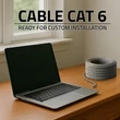 Obraz 2/6 - Qoltec UTP Patchcord kábel | Meď Cu | CAT6 | Vysoká rýchlosť 1Gb/s | LAN | 50m | Sivá