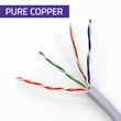 Obraz 3/6 - Qoltec UTP Patchcord kábel | Meď Cu | CAT6 | Vysoká rýchlosť 1Gb/s | LAN | 50m | Sivá