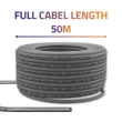 Obraz 6/6 - Qoltec UTP Patchcord kábel | Meď Cu | CAT6 | Vysoká rýchlosť 1Gb/s | LAN | 50m | Sivá