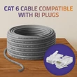 Obraz 4/7 - Qoltec UTP Patchcord kábel | Meď Cu | CAT6 | Vysoká rýchlosť 1 Gb/s | LAN | 100 m | Sivý