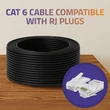 Kép 4/6 - Qoltec UTP Patchcord kábel | CAT6 | Nagy sebességű 1 Gb/s | LAN | 50m | Fekete