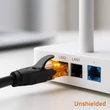 Obraz 2/7 - Qoltec UTP Patchcord kábel | CAT6 | 2 x RJ-45 | Vysoká rýchlosť 1 Gb/s | Pozlátené kontakty | 25m | Čierna