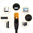 Obraz 6/7 - Qoltec UTP Patchcord kábel | CAT6 | 2 x RJ-45 | Vysoká rýchlosť 1 Gb/s | Pozlátené kontakty | 25m | Čierna