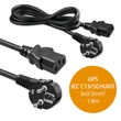 Obraz 5/6 - Qoltec Napájací kábel | SCHUKO CEE 7/7 (E/F) uhlový konektor | IEC C13 | 3x0,50mm² | Čistá meď Cu | 1,8m