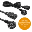 Kép 7/7 - Qoltec Tápkábel | SCHUKO CEE 7/7 (E/F) hajlított dugó | IEC C13 | 3x0.75mm² | Tiszta réz Cu | 2m