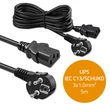 Kép 7/7 - Qoltec Tápkábel | SCHUKO CEE 7/7 szögletes dugó | IEC C13 | 3x1,00mm² | Tiszta réz Cu | 5m
