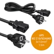 Obraz 7/7 - Qoltec Napájací kábel SCHUKO CEE 7/7 (E/F) | IEC C13 | 3x1,00mm² | Čistá meď Cu | 1,5m