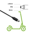 Obraz 4/6 - Qoltec Nabíjačka na kolobežku, bicykel, elektrickú kolobežku 84W | 36V | 42V| 2A | 8,0*8,0+pin| + napájací kábel