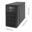 Obraz 7/8 - Neprerušiteľný zdroj napájania Qoltec UPS | 3kVA | 3000W | Účiník 1,0 | LCD | EPO | USB | On-line