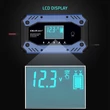 Kép 4/8 - Qoltec Intelligens töltő STD AGM GEL LiFePO4 akkumulátorhoz javítási funkcióval |12-24V |10A | LCD | 9 mód