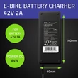 Kép 6/8 - Qoltec Elektromos Kerékpár Töltő 36V | 42V | 2A | 3P XLR-18mm + Tápkábel