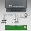 Kép 4/6 - Qoltec Napelemes Töltésszabályozó MPPT hőmérséklet-érzékelővel 10A | 12V / 24V | LCD | 2 x USB | Bluetooth | APP | GEL | LiFePO4