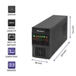 Obraz 3/6 - Interaktívny neprerušiteľný zdroj napájania Qoltec UPS| Monolit | 600VA | 360W | LCD | USB