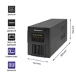 Obraz 3/5 - Interaktívny neprerušiteľný zdroj napájania Qoltec UPS| Monolit | | 1000VA | 600W | LCD | USB