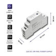 Kép 4/7 - Qoltec DIN sínre szerelhető tápegység | 15W | 12V | 1.25A | Szürke