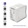 Obraz 4/5 - Napájací zdroj Qoltec na DIN lištu | 90W | 12V | 7,5A | Biely | Tenký
