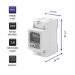Obraz 3/9 - Jednofázový elektronický merač spotreby energie Qoltec | 230 V | LCD | 2P | montáž na DIN lištu