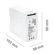 Obraz 6/9 - Stabilný zdroj Qoltec na montáž na DIN lištu s funkciou UPS | 60W