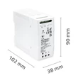Obraz 6/9 - Stabilný zdroj Qoltec na montáž na DIN lištu s funkciou UPS | 40W