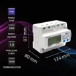 Obraz 3/9 - Trojfázový elektronický merač Qoltec | Merač spotreby energie na DIN lištu | 400 V | LCD | Wi-Fi