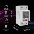 Kép 3/11 - Qoltec Wi-fi DIN sínre szerelhető relé árammérővel 63A| Időzítő | Tuya | Wi-Fi | LED