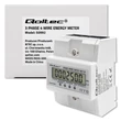 Obraz 7/15 - Trojfázový elektronický merač Qoltec | Merač spotreby energie na DIN lištu | 400V | 100A | LCD | 4P