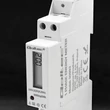 Obraz 6/9 - Jednofázový elektronický merač Qoltec | Merač spotreby energie na DIN lištu | 230V | 30A | LCD | 1P