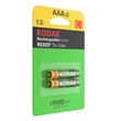 Obraz 2/3 - Kodak nabíjateľná batéria, akumulátor Mikro 1000mAh Ni-Mh AAA B2