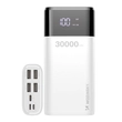 Kép 1/5 - Wozinsky Power Bank 4x USB 30000mAh, 4A, kijelzővel ellátva, fehér (WPB-001WE) - Felbontott csomagolású
