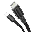 Obraz 2/5 - Baseus opletený kábel USB-C na Lightning PD 20W 1m (čierny)