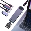 Kép 3/6 - Baseus Enjoyment 7in1 Dual Type-C to HDMI + USB 3.0 + LAN + SD + MicroSD + USB C PD Dokkoló HUB Szürke (CAHUB-L0G)