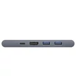 Kép 5/6 - Baseus Enjoyment 7in1 Dual Type-C to HDMI + USB 3.0 + LAN + SD + MicroSD + USB C PD Dokkoló HUB Szürke (CAHUB-L0G)