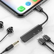 Kép 4/7 - Baseus 3-in-1 iP Lightning to 2x lightning + 3.5mm Audio Adapter L52 Fekete (CALL52-01)