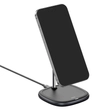 Kép 2/8 - Baseus wireless vezeték nélküli töltő Swan Magnetic mágneses asztali konzol iPhone 12 15W - Fekete (WXSW-01)