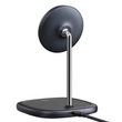 Kép 4/8 - Baseus wireless vezeték nélküli töltő Swan Magnetic mágneses asztali konzol iPhone 12 15W - Fekete (WXSW-01)