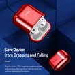 Kép 4/6 - Baseus Airpods tok 2/1 Shining piros (ARAPPOD-A09)