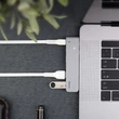 Obraz 3/6 - Baseus Thunderbolt C Dual Type-C na USB3.0/HDMI/Type-C HUB adaptér Dark Grey (CAHUB-B0G)