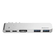 Obraz 4/6 - Baseus Thunderbolt C Dual Type-C na USB3.0/HDMI/Type-C HUB adaptér Dark Grey (CAHUB-B0G)