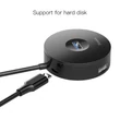 Kép 4/6 - Baseus Multi HUB Round Box USB 3.0 to 1x USB3.0 + 3x USB2.0 Fekete (CAHUB-F01)