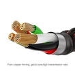 Kép 5/6 - Baseus Lightning USB intelligens LED visszajelzős gyorstöltésre képes iPhone Adat- és töltőkábel 2.4A 1m Fekete (CALCD-01)