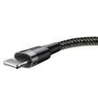 Obraz 1/2 - Baseus Lightning Cafule iPhone Dátový a nabíjací kábel 2.4A 1m Šedá + Čierna (CALKLF-BG1)