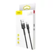 Obraz 2/6 - Baseus Lightning Cafule iPhone dátový a nabíjací kábel 1,5A 2m sivý čierny (CALKLF-CG1)