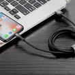 Obraz 3/3 - Baseus Lightning Cafule iPhone Adat- és töltőkábel (speciális kiadás) 1.5A 2m Szürke + Fekete (CALKLF-HG1)