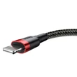 Picture 1/6 -Baseus Cafule Cable Durable Nylon Braided Wire USB / Lightning QC3.0 2A 3M black-red (CALKLF-R91)